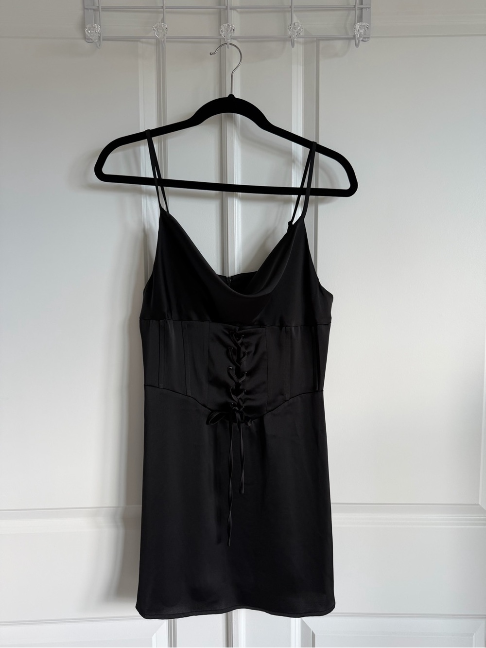 Black Satin Slip Dress